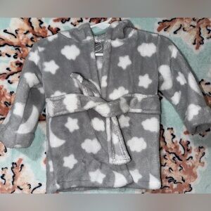 Baby Essentials Gray Star and Moon Kids Pajama Robe